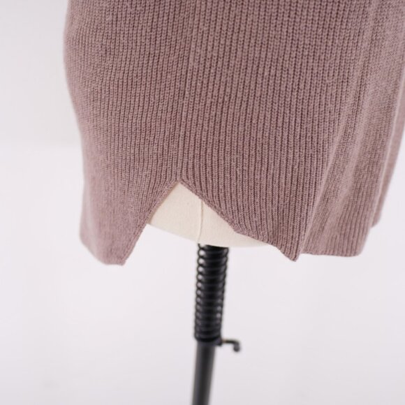 Express Small Beige Open / Cold Shoulder Long Sleeve Knit Blouse Top Small Ribbe - Picture 8 of 10
